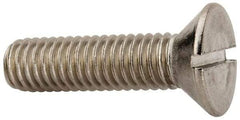 Value Collection - 3/8-16 UNC, 1-1/2" OAL Slotted Drive Machine Screw - Flat Head, Grade 316 Stainless Steel, Uncoated, Without Washer - Apex Tool & Supply
