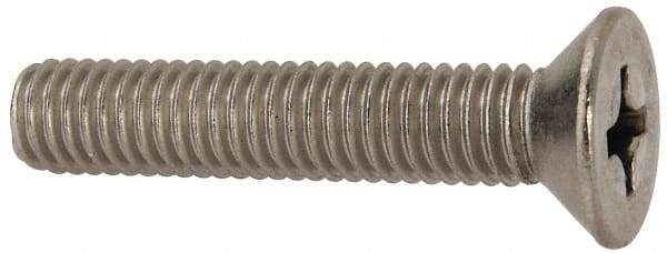 Value Collection - 3/8-16 UNC, 2" OAL Slotted Drive Machine Screw - Flat Head, Grade 316 Stainless Steel, Uncoated, Without Washer - Apex Tool & Supply