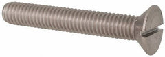Value Collection - 3/8-16 UNC, 2-1/2" OAL Slotted Drive Machine Screw - Flat Head, Grade 316 Stainless Steel, Uncoated, Without Washer - Apex Tool & Supply