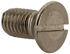 Value Collection - 1/2-13 UNC, 1" OAL Slotted Drive Machine Screw - Flat Head, Grade 316 Stainless Steel, Uncoated, Without Washer - Apex Tool & Supply