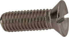 Value Collection - 1/2-13 UNC, 1-1/2" OAL Slotted Drive Machine Screw - Flat Head, Grade 316 Stainless Steel, Uncoated, Without Washer - Apex Tool & Supply