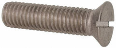 Value Collection - 1/2-13 UNC, 2" OAL Slotted Drive Machine Screw - Flat Head, Grade 316 Stainless Steel, Uncoated, Without Washer - Apex Tool & Supply