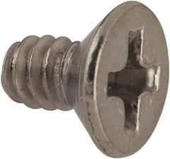 Value Collection - #6-32 UNC, 1/4" OAL Phillips Drive Machine Screw - Flat Head, Grade 316 Stainless Steel, Uncoated, Without Washer - Apex Tool & Supply