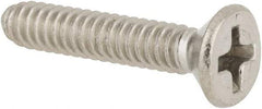 Value Collection - #6-32 UNC, 3/4" OAL Phillips Drive Machine Screw - Flat Head, Grade 316 Stainless Steel, Uncoated, Without Washer - Apex Tool & Supply