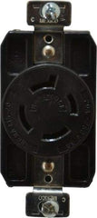 Cooper Wiring Devices - 250 VAC, 20 Amp, L15-20R NEMA, Self Grounding Receptacle - 3 Poles, 4 Wire, Female End, Black - Apex Tool & Supply