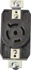 Cooper Wiring Devices - 120/208 VAC, 20 Amp, L21-20R NEMA, Self Grounding Receptacle - 4 Poles, 5 Wire, Female End, Black - Apex Tool & Supply