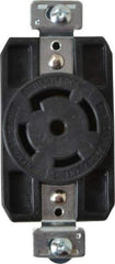 Cooper Wiring Devices - 120/208 VAC, 30 Amp, L21-30R NEMA, Self Grounding Receptacle - 4 Poles, 5 Wire, Female End, Black - Apex Tool & Supply