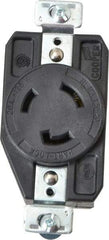 Cooper Wiring Devices - 125 VAC, 20 Amp, L5-20R NEMA, Self Grounding Receptacle - 2 Poles, 3 Wire, Female End, Black - Apex Tool & Supply