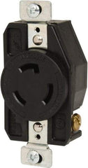 Cooper Wiring Devices - 250 VAC, 20 Amp, L6-20R NEMA, Self Grounding Receptacle - 2 Poles, 3 Wire, Female End, Black - Apex Tool & Supply