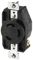 Cooper Wiring Devices - 480 VAC, 30 Amp, L8-30R NEMA, Self Grounding Receptacle - 2 Poles, 3 Wire, Female End, Black - Apex Tool & Supply