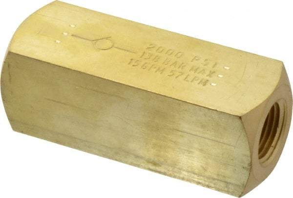 Parker - 15 GPM 1/2 Inlet Brass Hydraulic Control Valve - 1/2-14 Thread - Apex Tool & Supply