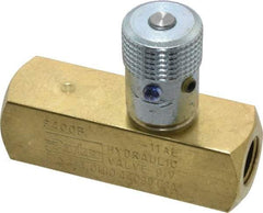 Parker - 5 GPM 1/4 Inlet Brass Hydraulic Control Valve - 1/4-18 Thread - Apex Tool & Supply