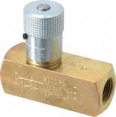 Parker - 8 GPM 3/8 Inlet Brass Hydraulic Control Valve - 3/8-18 Thread - Apex Tool & Supply
