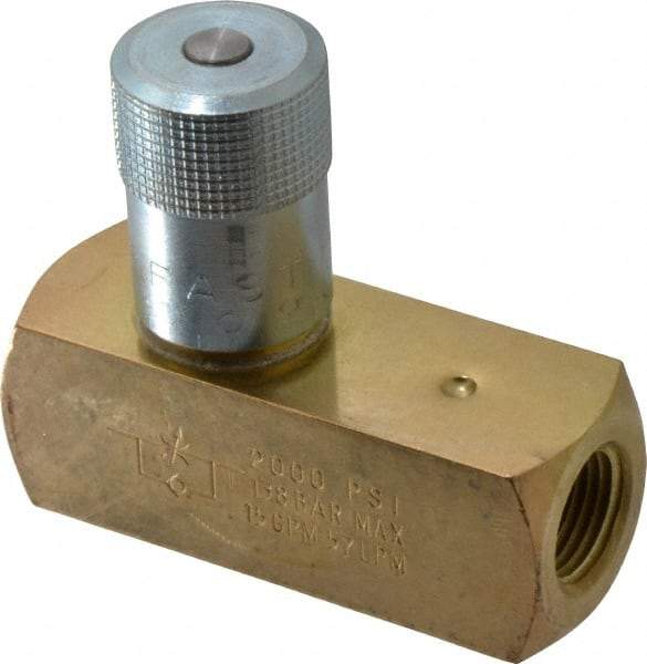Parker - 15 GPM 1/2 Inlet Brass Hydraulic Control Valve - 1/2-14 Thread - Apex Tool & Supply