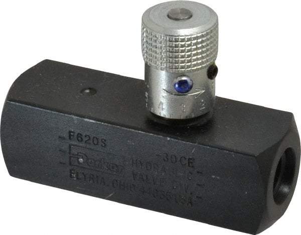 Parker - 5 GPM 9/16 Inlet Steel Hydraulic Control Valve - 9/16-18 Thread - Apex Tool & Supply