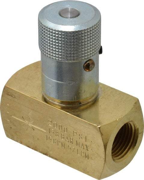 Parker - 15 GPM 1/2 Inlet Brass Hydraulic Control Valve - 1/2-14 Thread - Apex Tool & Supply