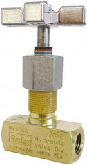 Parker - 5 GPM 1/4 Inlet Brass Hydraulic Control Valve - 1/4-18 Thread - Apex Tool & Supply