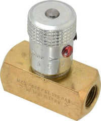 Parker - 3 GPM 1/8 Inlet Brass Hydraulic Control Valve - 1/8-27 Thread - Apex Tool & Supply