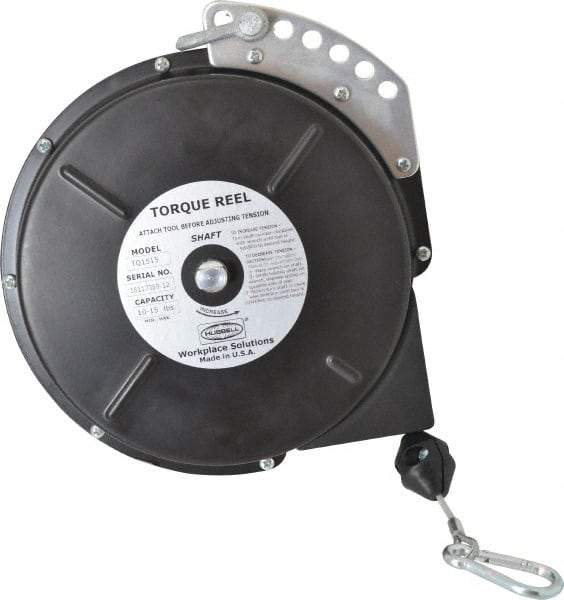 Qualtech - 15 Lb Load Capacity, 15' Travel Distance, Tool Balancer - Steel Cable, Steel Housing, Tension Adjustment, Locking Mechanism - Apex Tool & Supply