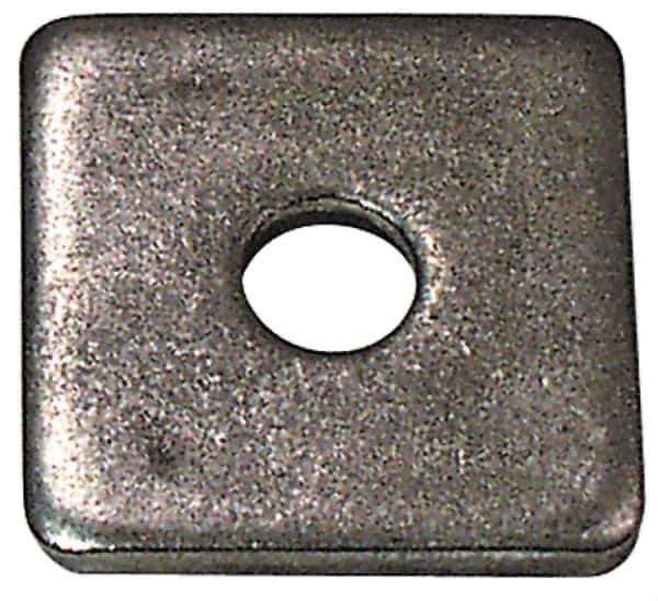 Gibraltar - 1/4" Bolt, 2" Square, Black Oxide Finish, Case Hardened Steel Square Flat Washer - 5/16" ID, 1/4" Thick - Apex Tool & Supply