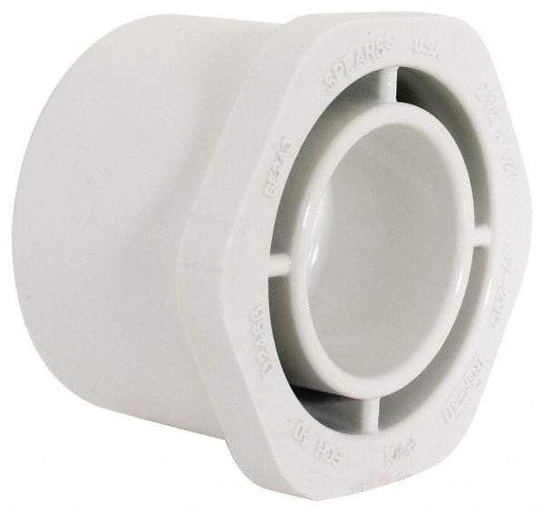 Value Collection - 2-1/2 x 1-1/4" PVC Plastic Pipe Bushing - Schedule 40, Spig x Slip End Connections - Apex Tool & Supply