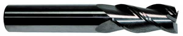 Accupro - 9/16", 3" LOC, 9/16" Shank Diam, 6" OAL, 3 Flute, Solid Carbide Square End Mill - Apex Tool & Supply
