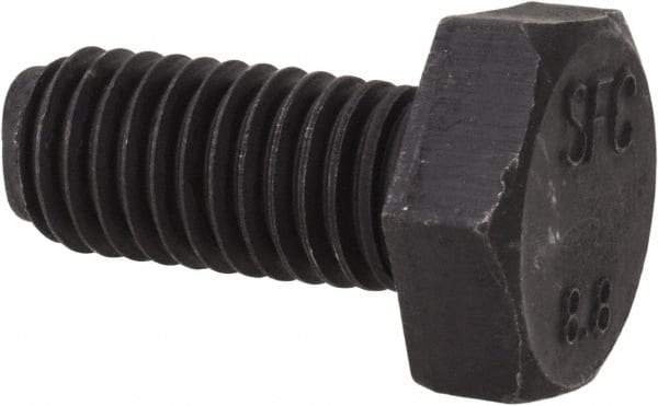 Value Collection - M10x1.50mm Metric Coarse, 22mm Length Under Head Hex Head Cap Screw - Fully Threaded, Grade 8.8 Steel, Uncoated, 17mm Hex - Apex Tool & Supply
