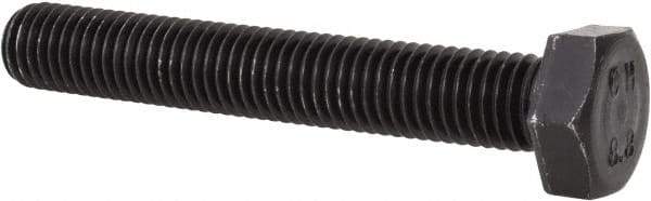 Value Collection - M12x1.75mm Metric Coarse, 80mm Length Under Head Hex Head Cap Screw - Fully Threaded, Grade 8.8 Steel, Uncoated, 19mm Hex - Apex Tool & Supply