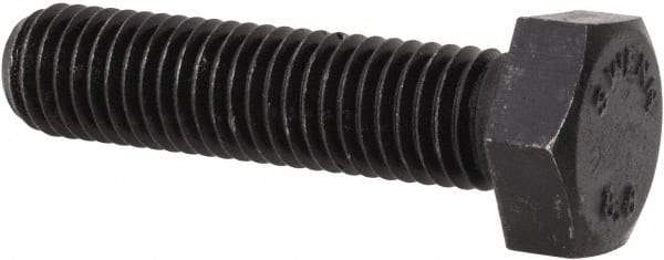 Value Collection - M12x1.75mm Metric Coarse, 90mm Length Under Head Hex Head Cap Screw - Fully Threaded, Grade 8.8 Steel, Uncoated, 19mm Hex - Apex Tool & Supply