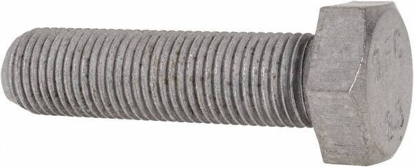 Value Collection - M12x1.25mm Metric Fine, 45mm Length Under Head Hex Head Cap Screw - Fully Threaded, Grade 8.8 Steel, Uncoated, 19mm Hex - Apex Tool & Supply