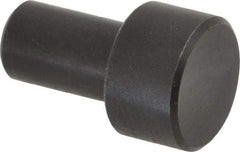 Gibraltar - 27/32" OAL, 3/8" Head Height, 5/8" OD, Low Carbon Steel, Ground, Press Fit Rest Button - Black Oxide Coating, 3/8" Pin Diam - Apex Tool & Supply