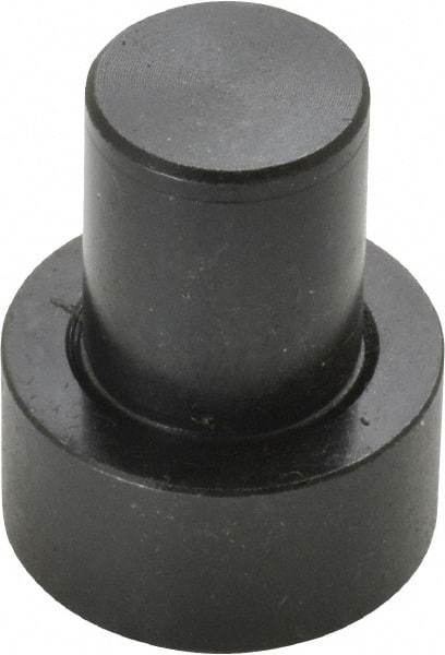 Gibraltar - 1-7/32" OAL, 1/2" Head Height, 1" OD, Low Carbon Steel, Ground, Press Fit Rest Button - Black Oxide Coating, 5/8" Pin Diam - Apex Tool & Supply