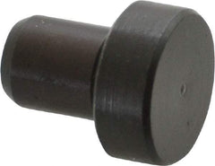 Gibraltar - 23/32" OAL, 1/4" Head Height, 5/8" OD, 52100 Steel, Unground, Press Fit Rest Button - Black Oxide Coating, 3/8" Pin Diam - Apex Tool & Supply