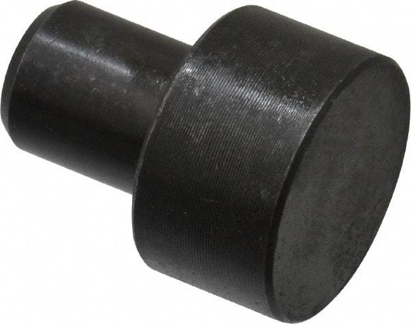 Gibraltar - 1-3/32" OAL, 1/2" Head Height, 7/8" OD, 52100 Steel, Unground, Press Fit Rest Button - Black Oxide Coating, 1/2" Pin Diam - Apex Tool & Supply