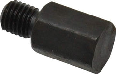 Gibraltar - 13/16" OAL, 1/2" Head Height, Low Carbon Steel, Threaded Rest Button - Black Oxide Coating, 1/4-28 Thread, 3/8" Hex - Apex Tool & Supply