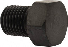 Gibraltar - 11/16" OAL, 1/4" Head Height, Low Carbon Steel, Threaded Rest Button - Black Oxide Coating, 3/8-24 Thread, 1/2" Hex - Apex Tool & Supply