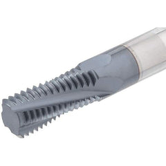 Iscar - 2 - 11-1/2, 1 - 11-1/2 NPT, 0.6299" Cutting Diam, 4 Flute, Solid Carbide Helical Flute Thread Mill - Internal/External Thread, 27.6mm LOC, 105mm OAL, 16mm Shank Diam - Apex Tool & Supply