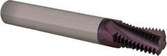 Iscar - NPT, 1/2" Cutting Diam, 4 Flute, Solid Carbide Helical Flute Thread Mill - External Thread, 0.8" LOC, 3-1/2" OAL, 1/2" Shank Diam - Apex Tool & Supply