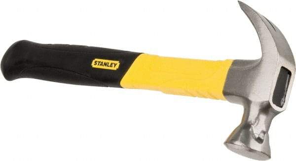 Stanley - 1 Lb Head, Curved Claw Nail Hammer - 13" OAL, Carbon Steel Head, Graphite Handle with Grip - Apex Tool & Supply