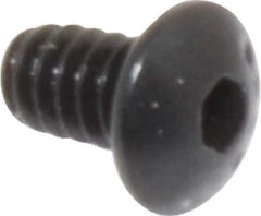 Camcar - #4-40 UNC Hex Socket Drive, Button Screw - Alloy Steel, Black Oxide Finish, Fully Threaded, 3/16" Length Under Head - Apex Tool & Supply