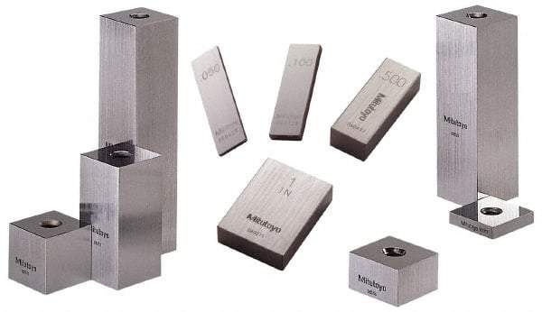 Mitutoyo - 0.144" Rectangular Steel Gage Block - Accuracy Grade 0, Includes Certificate of Inspection - Apex Tool & Supply