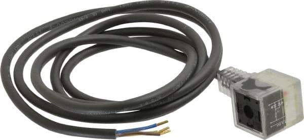 Parker - Solenoid Valve Lighted 3 Pin Connector - 30mm x 6 Ft. Cord - Apex Tool & Supply
