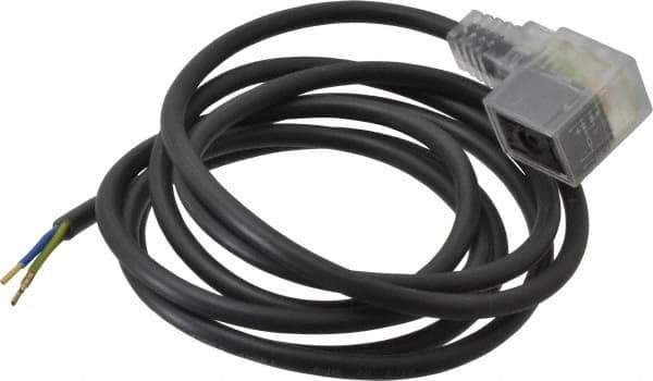 Parker - Solenoid Valve Lighted 3 Pin Connector - 22mm x 6 Ft. Cord - Apex Tool & Supply