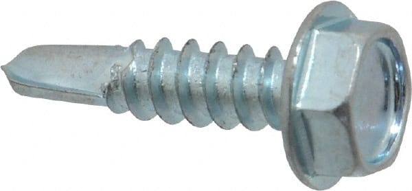 Value Collection - #10, Hex Washer Head, Hex Drive, 3/4" Length Under Head, #3 Point, Self Drilling Screw - Apex Tool & Supply