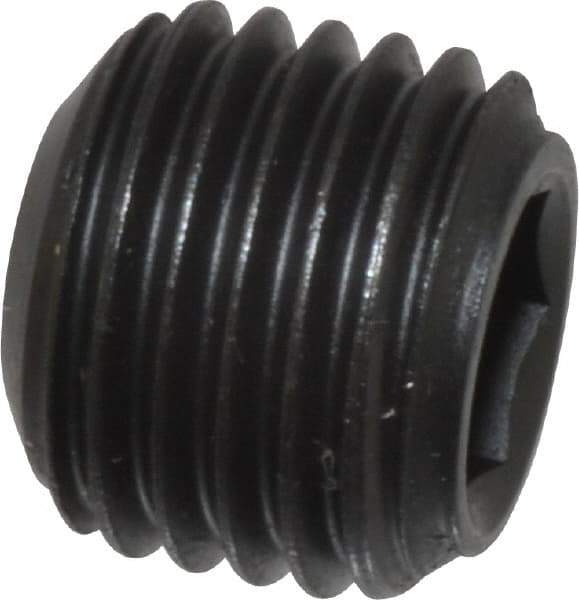 Holo-Krome - 7/16-20 UNF, 3/8" OAL, Cup Point Set Screw - Grade 8 Alloy Steel, 7/32" Key - Apex Tool & Supply