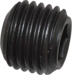 Holo-Krome - 7/16-20 UNF, 3/8" OAL, Cup Point Set Screw - Grade 8 Alloy Steel, 7/32" Key - Apex Tool & Supply