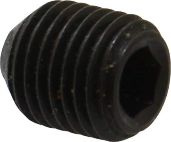 Holo-Krome - 7/16-20 UNF, 1/2" OAL, Cup Point Set Screw - Grade 8 Alloy Steel, 7/32" Key - Apex Tool & Supply