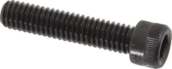 Made in USA - 5/16-18 UNC Hex Socket Drive, Socket Cap Screw - Alloy Steel, Black Oxide Finish, Fully Threaded, 1-1/2" Length Under Head - Apex Tool & Supply