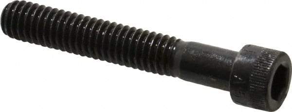 Made in USA - 5/16-18 UNC Hex Socket Drive, Socket Cap Screw - Alloy Steel, Black Oxide Finish, Partially Threaded, 2" Length Under Head - Apex Tool & Supply