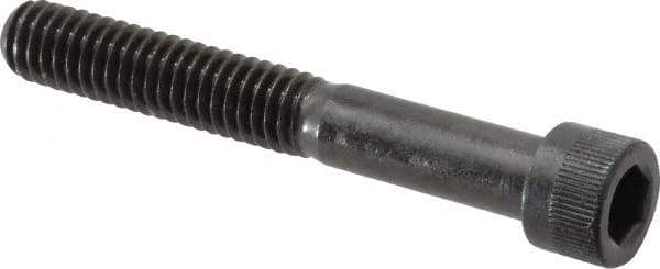 Made in USA - 5/16-18 UNC Hex Socket Drive, Socket Cap Screw - Alloy Steel, Black Oxide Finish, Partially Threaded, 2-1/4" Length Under Head - Apex Tool & Supply